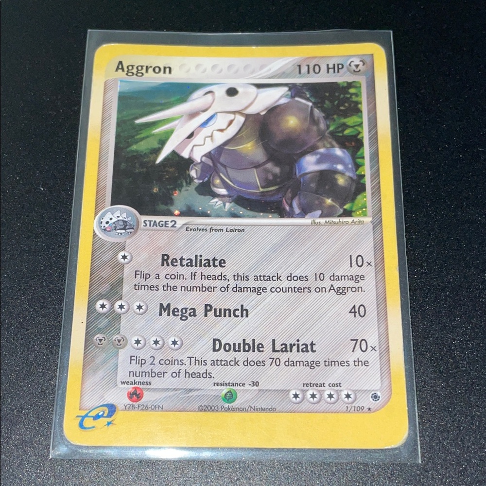 Aggron Pokémon Holo Trading Card